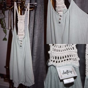 Daytrip mint and macrame tank
